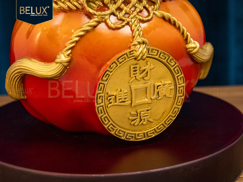 Túi Tiền Vàng bằng đồng decor 22x22x20cm